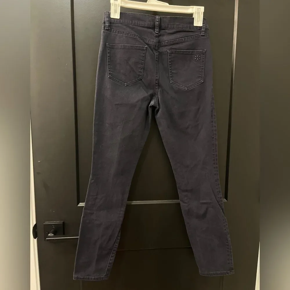 Tory Burch Navy Straight Jeans Size 25 Cotton